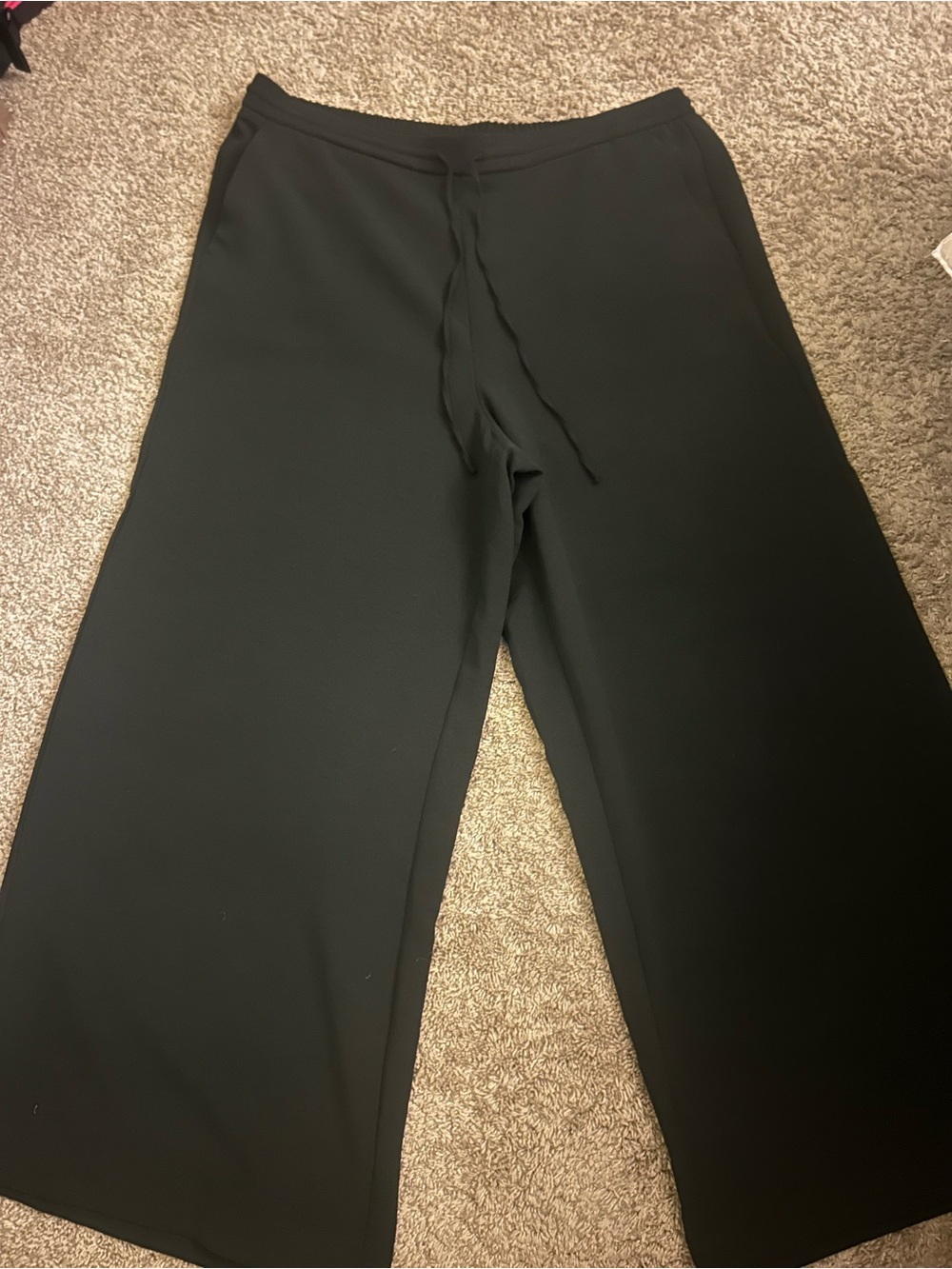 a new day Black Wide-Leg Drawstring Pants